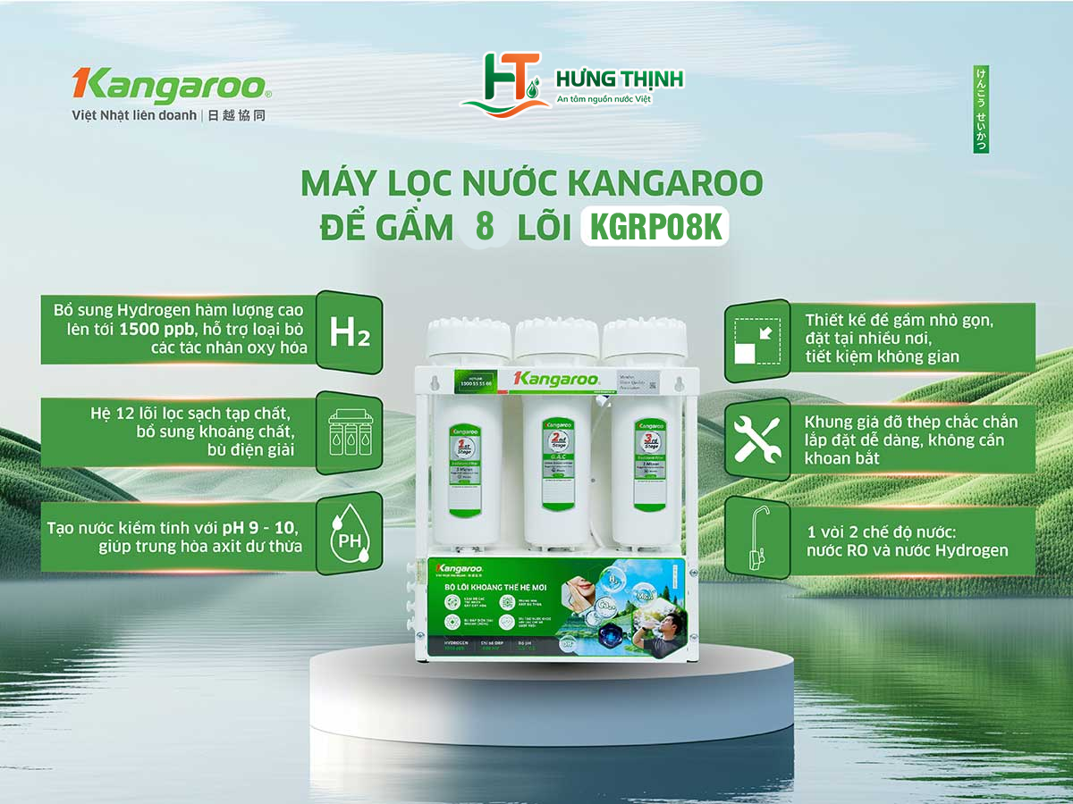 Máy lọc nước Kangaroo Hydrogen KGRP08K