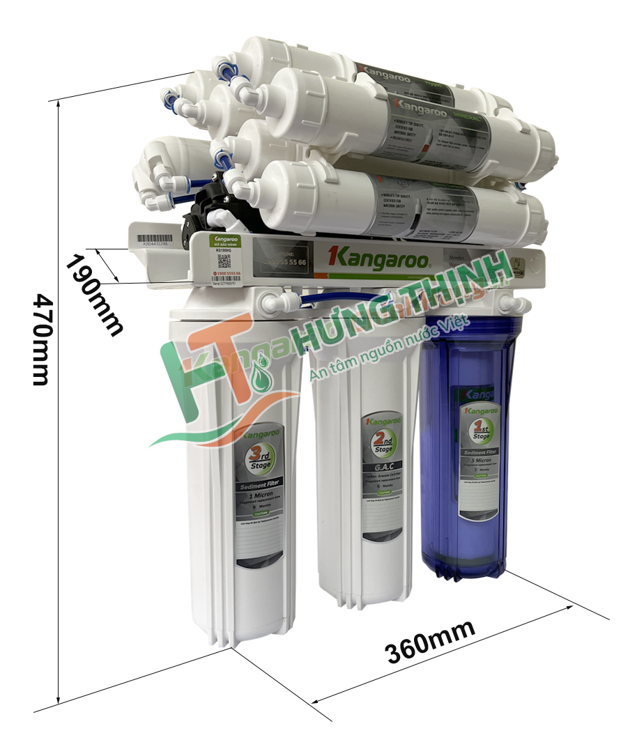 Máy lọc nước Kangaroo KG100HG thiết kế nhỏ gọn