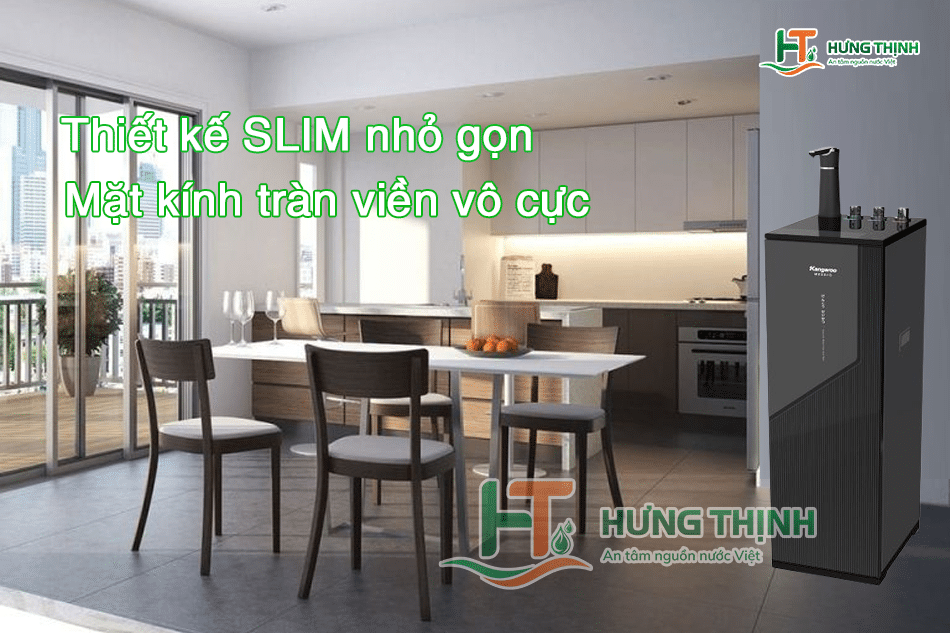 KG10A19 có thiết kế SLIM nhỏ gọn – Mặt kính tràn viền vô cực