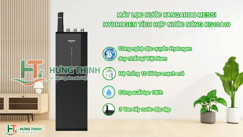 Máy lọc nước Kangaroo Messi Hydrogen tích hợp nóng KG10A19