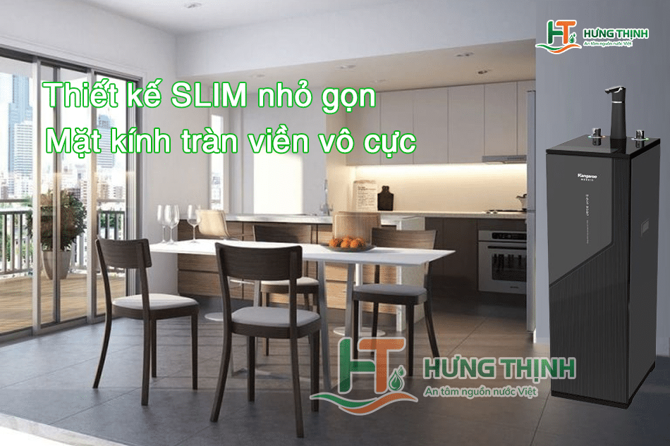 KG10A20 có thiết kế SLIM nhỏ gọn – Mặt kính tràn viền vô cực