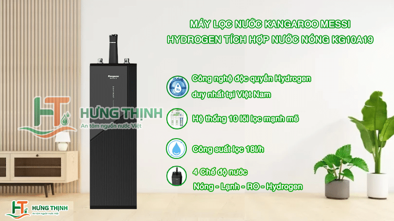 Máy lọc nước Kangaroo Messi Hydrogen nóng lạnh KG10A20