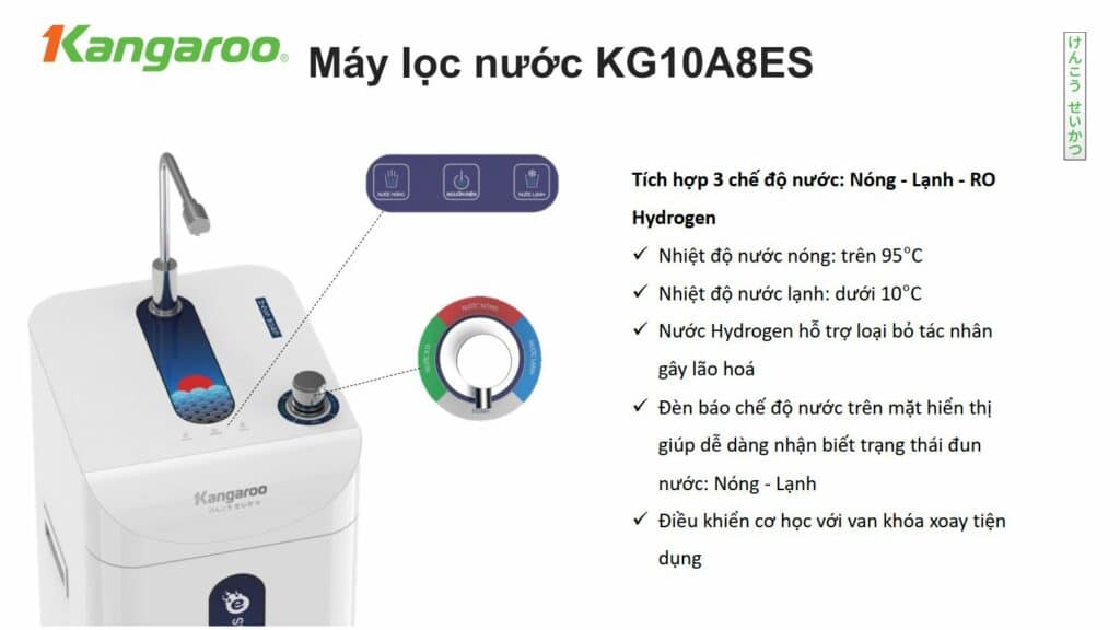 Máy lọc nước Kangaroo ion Kiềm KG10A8ES