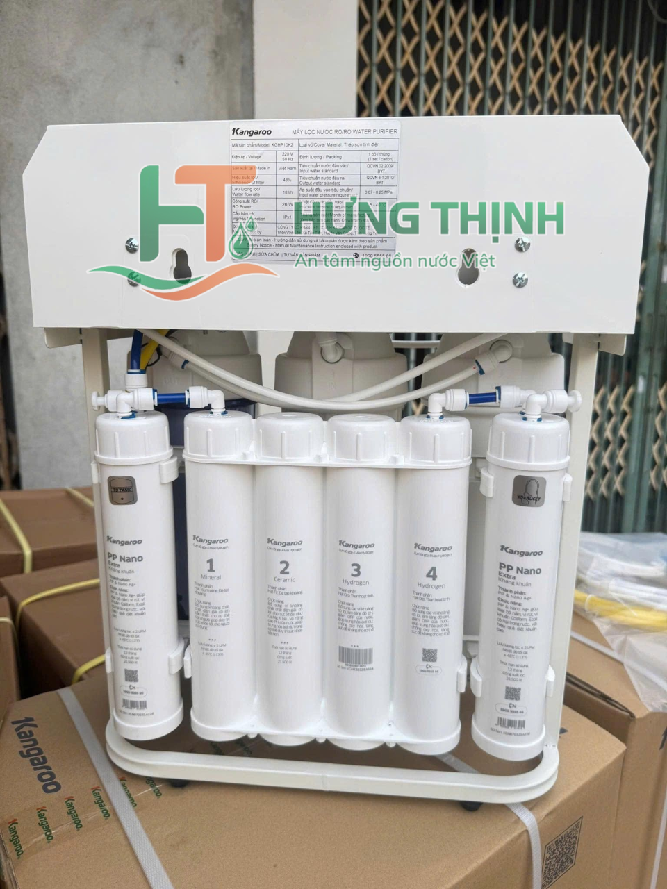 Máy lọc nước Kangaroo Hydrogen KGHP10K2 - Trang bị cụm lõi nguyên khối bổ sung gấp đôi Hydrogen