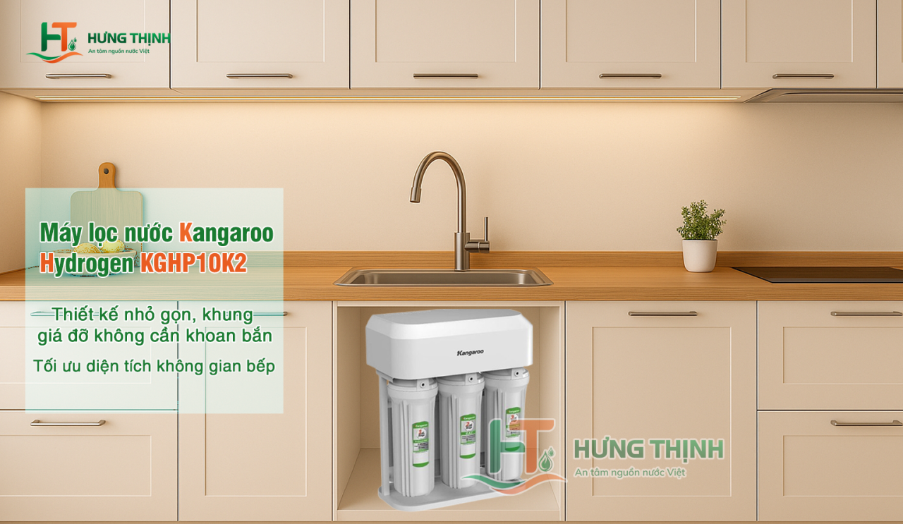 KGHP10K2 thiết kế nhỏ gọn, khung giá đỡ không cần khoan bắt