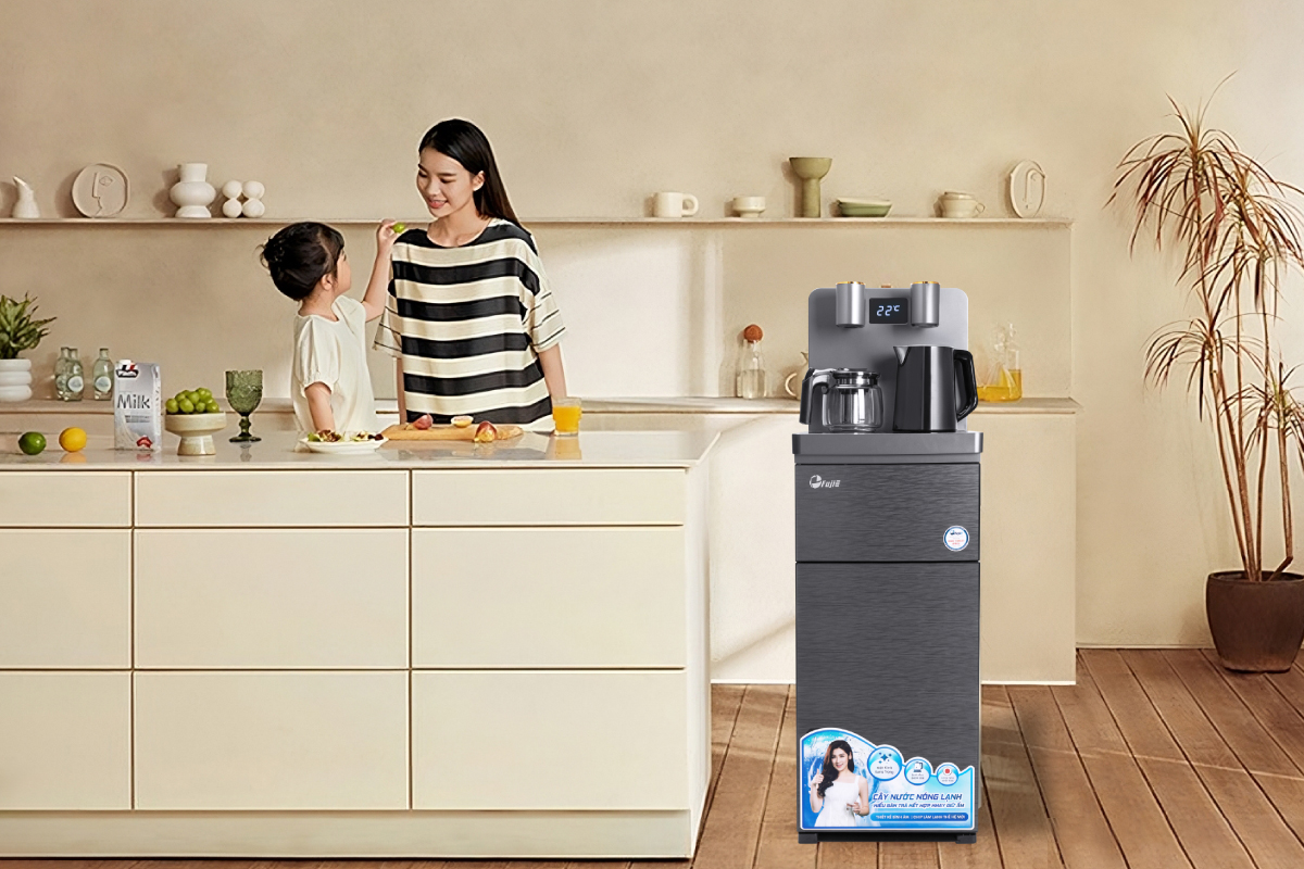 Cây nước nóng lạnh kết hợp bàn pha trà, cafe FujiE TBH1332E