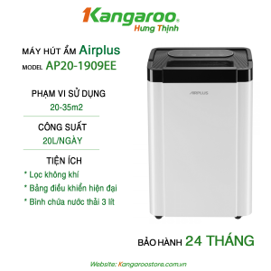 Kangaroo Hưng Thịnh – Tổng Kho Kangaroo Chính Hãng|Máy hút ẩm lọc không khí Airplus AP20-1909EE