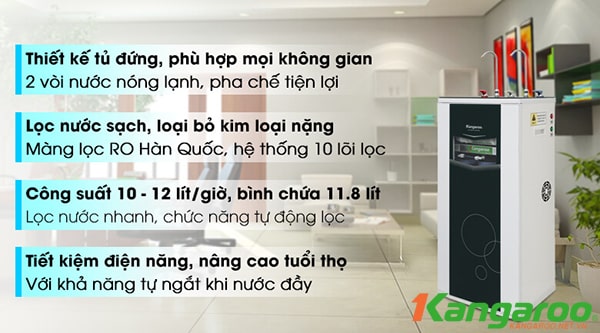 ưu điểm máy lọc nước nóng lạnh kangaroo