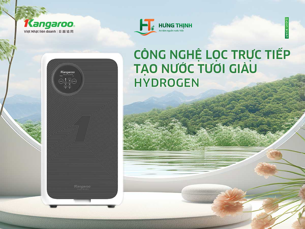 Máy lọc nước Kangaroo Hydrogen KG400US - Công nghệ lọc trực tiếp tạo nước giàu Hydrogen