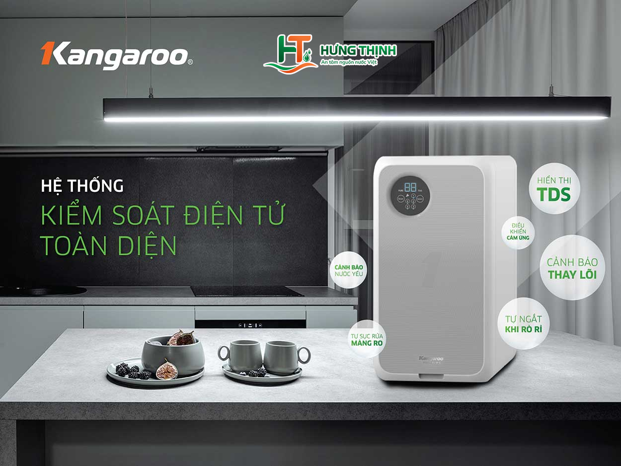 Kiểm soát điện tử – Cảnh báo thay lõi của máy lọc Kangaroo KG400HU