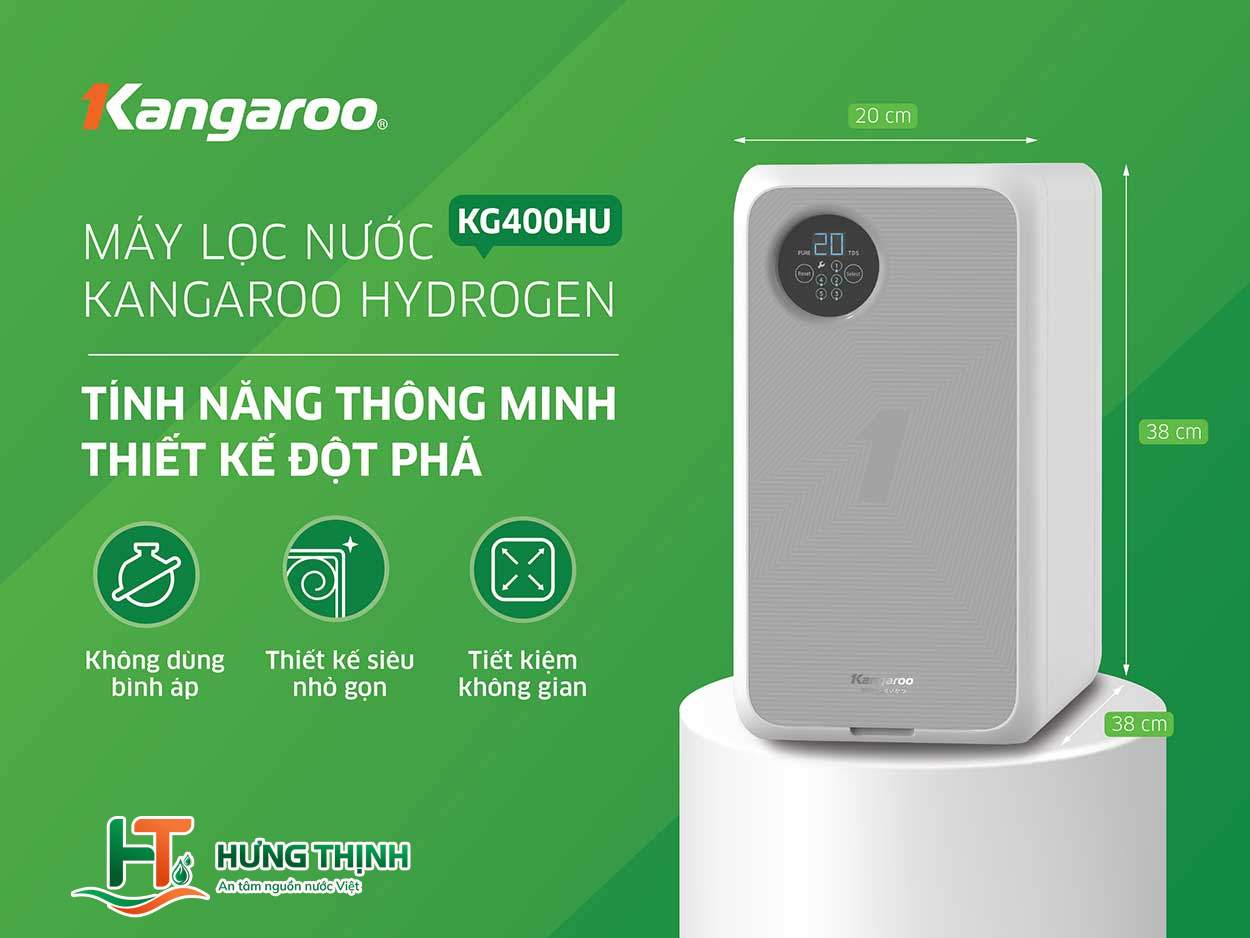 Thiết kế đột phá của máy lọc nước Hydrogen Kangaroo KG400HU