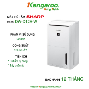 Kangaroo Hưng Thịnh – Tổng Kho Kangaroo Chính Hãng|Máy hút ẩm Sharp DW-D12A-W