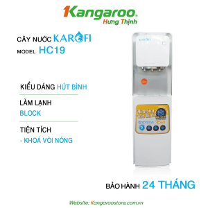 Cây nước nóng lạnh hút bình Karofi HC19