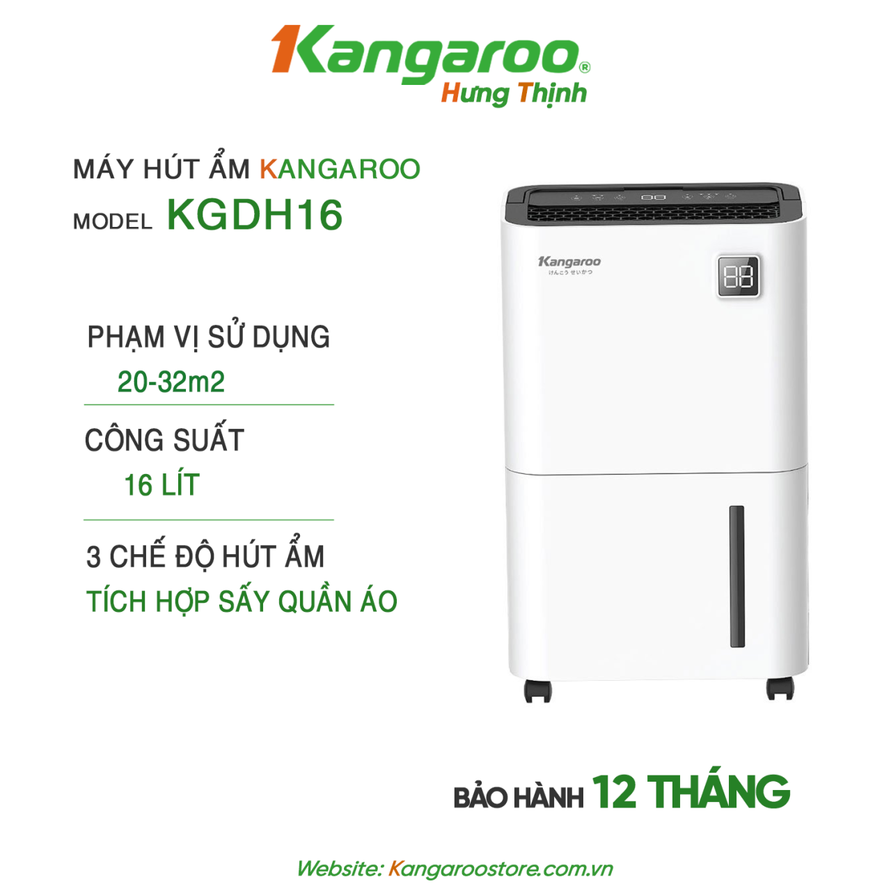 Kangaroo Hưng Thịnh – Tổng Kho Kangaroo Chính Hãng | Top 4 máy hút ẩm Kangaroo tốt nhất thị trường năm 2025