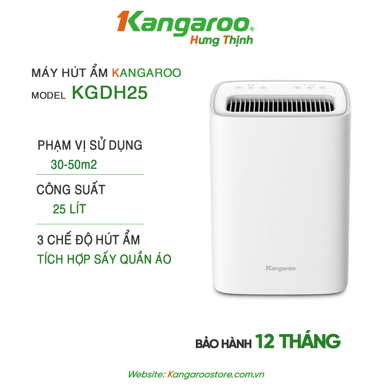 Kangaroo Hưng Thịnh – Tổng Kho Kangaroo Chính Hãng | Top 4 máy hút ẩm Kangaroo tốt nhất thị trường năm 2025