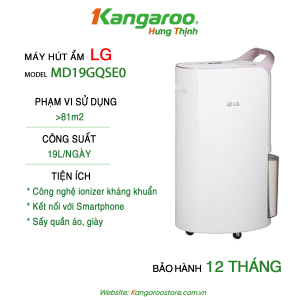Kangaroo Hưng Thịnh – Tổng Kho Kangaroo Chính Hãng|Máy hút ẩm LG Dual Inverter 19L MD19GQGE0