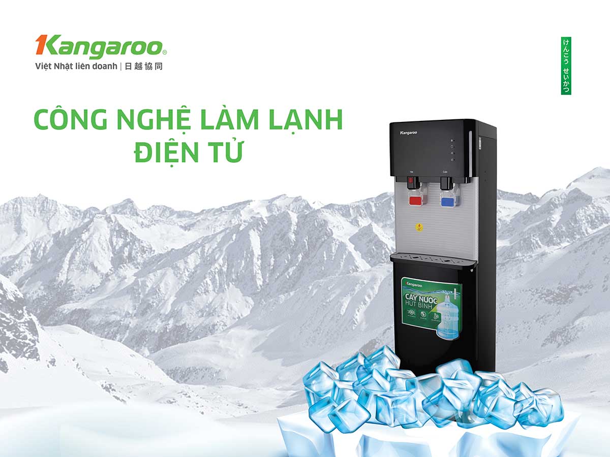 Cây nước nóng lạnh Kangaroo KG57A3 - Sử dụng công nghệ làm lạnh bằng Chip điện tử 