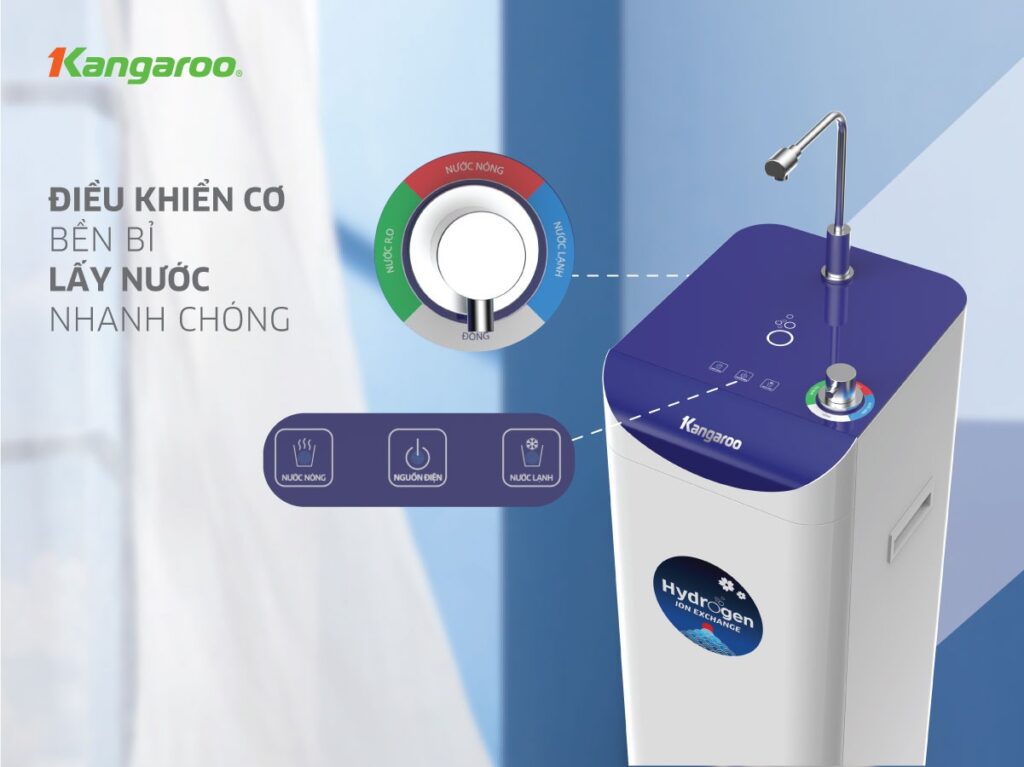 Máy lọc nước Kangaroo Hydrogen KG10A7S điều kiển cơ bền bỉ
