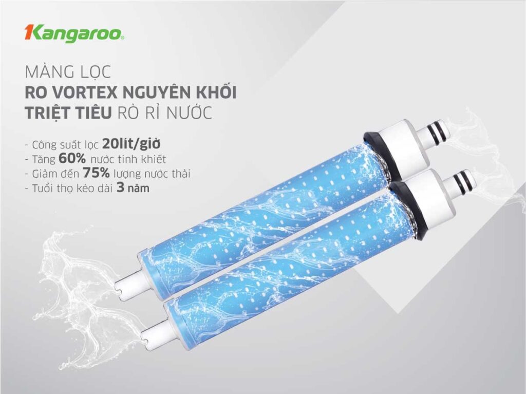 Máy lọc nước Kangaroo Hydrogen KG10A7S trang bị RO Vortex