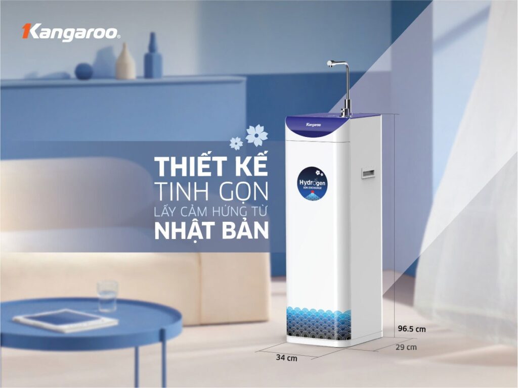 Máy lọc nước Kangaroo Hydrogen KG10A7S thiết kế tinh gọn 