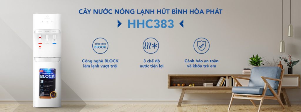 Cây nước nóng lạnh hút bình Hòa Phát HHC383