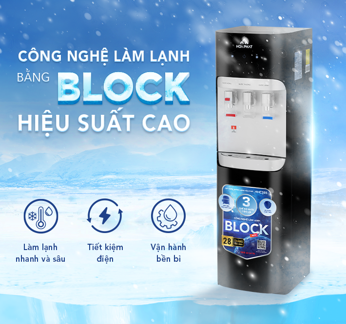 Cây nước nóng lạnh HHC385 công nghệ Block