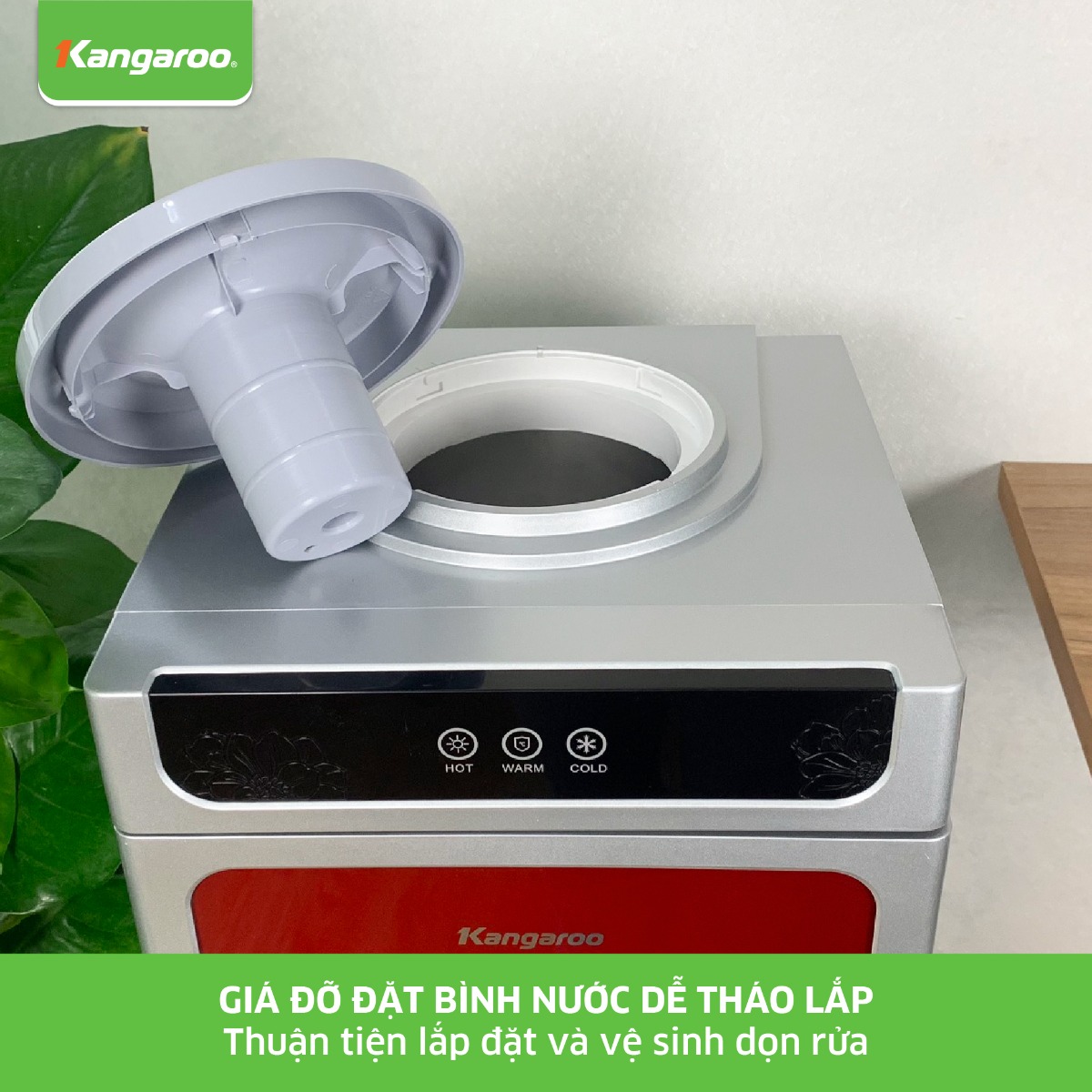 Cây nước nóng lạnh Kangaroo KG40N - Dễ dàng tháo lắp, thuận tiện lắp đặt và vệ sinh dọn rửa