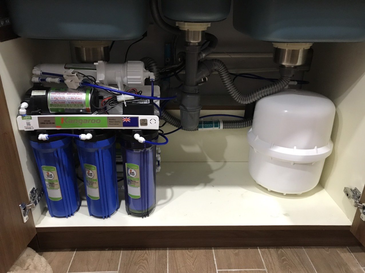 Máy lọc nước Kangaroo âm tủ trang bị 9 cấp lọc