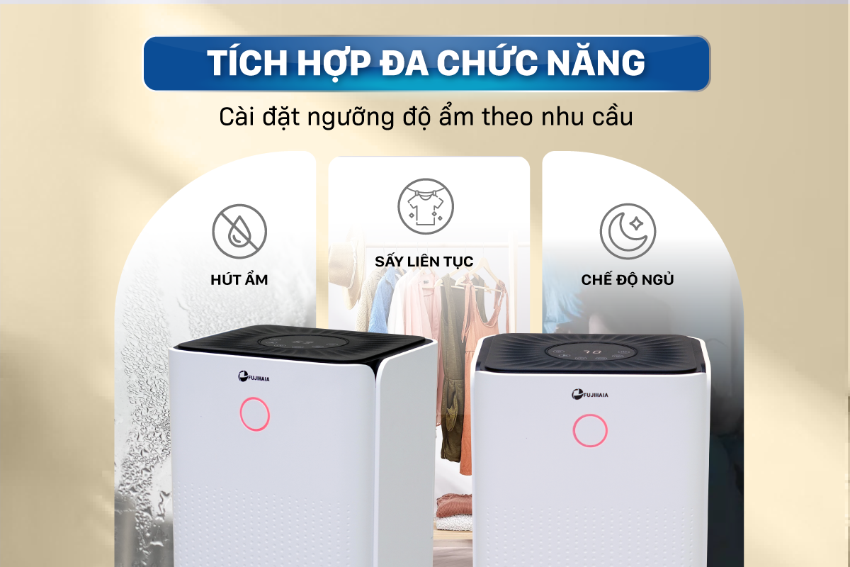 Máy hút ẩm dân dụng Fujihaia DH12W