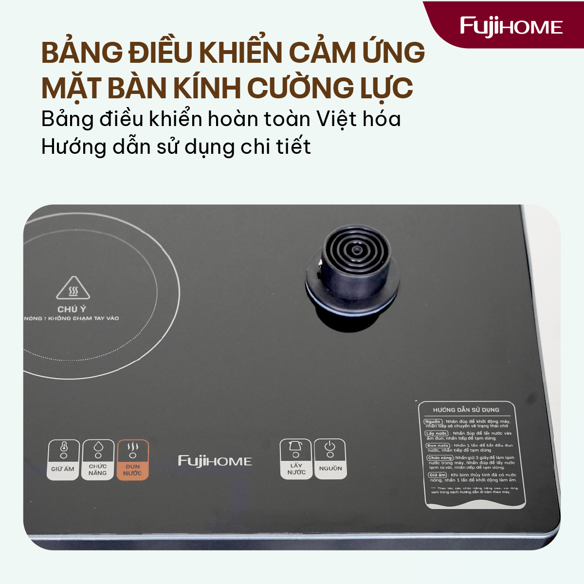 Cây nước nóng lạnh kết hợp bàn pha trà, cafe Fujihome TB243A