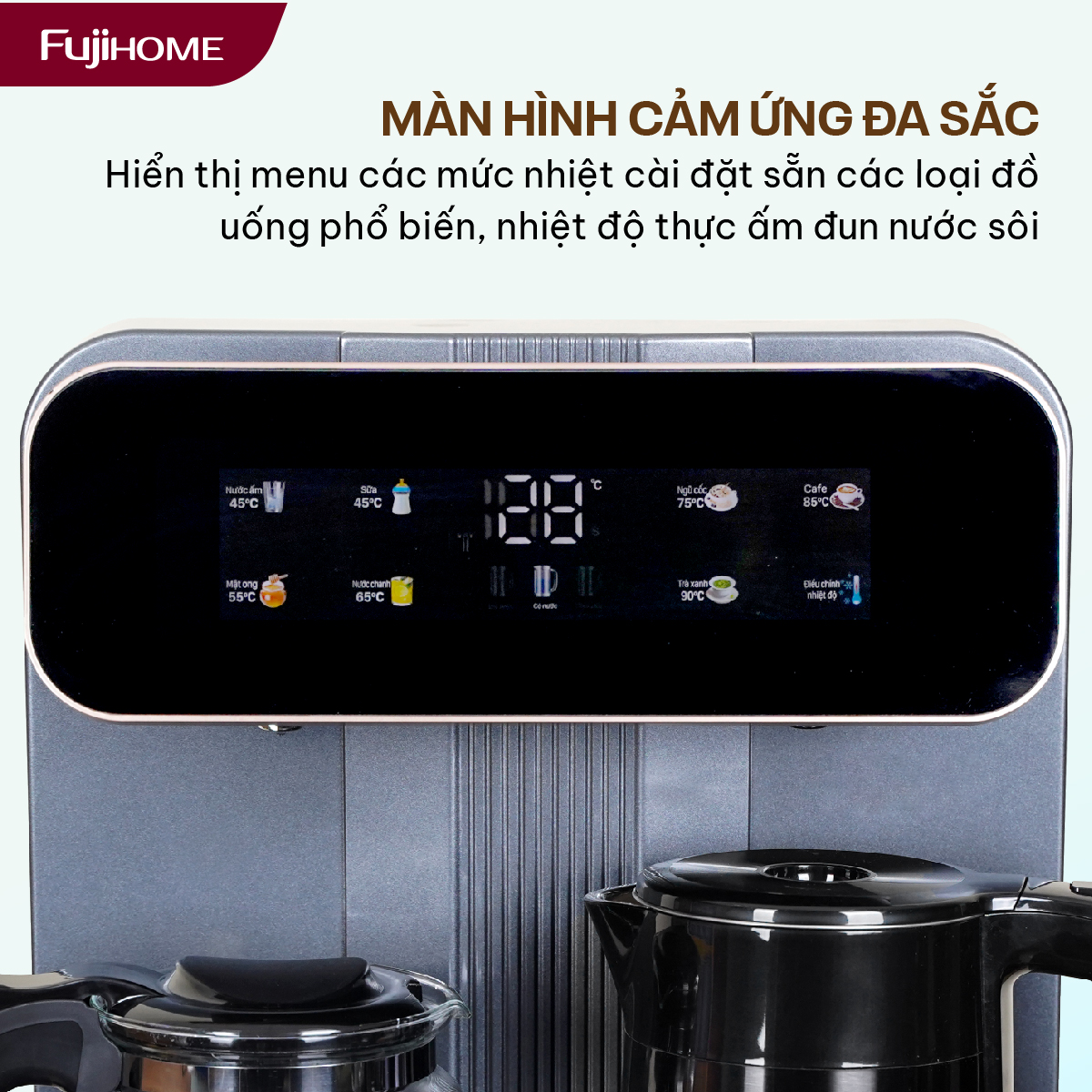 Cây nước nóng lạnh kết hợp bàn pha trà, cafe Fujihome TB243A