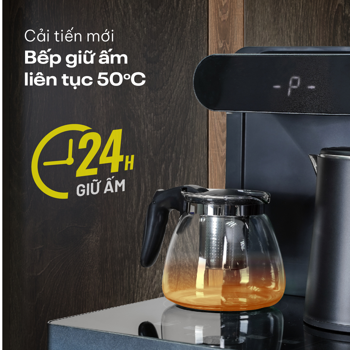 Cây nước nóng lạnh kết hợp bàn pha trà, cafe Fujihome TB392