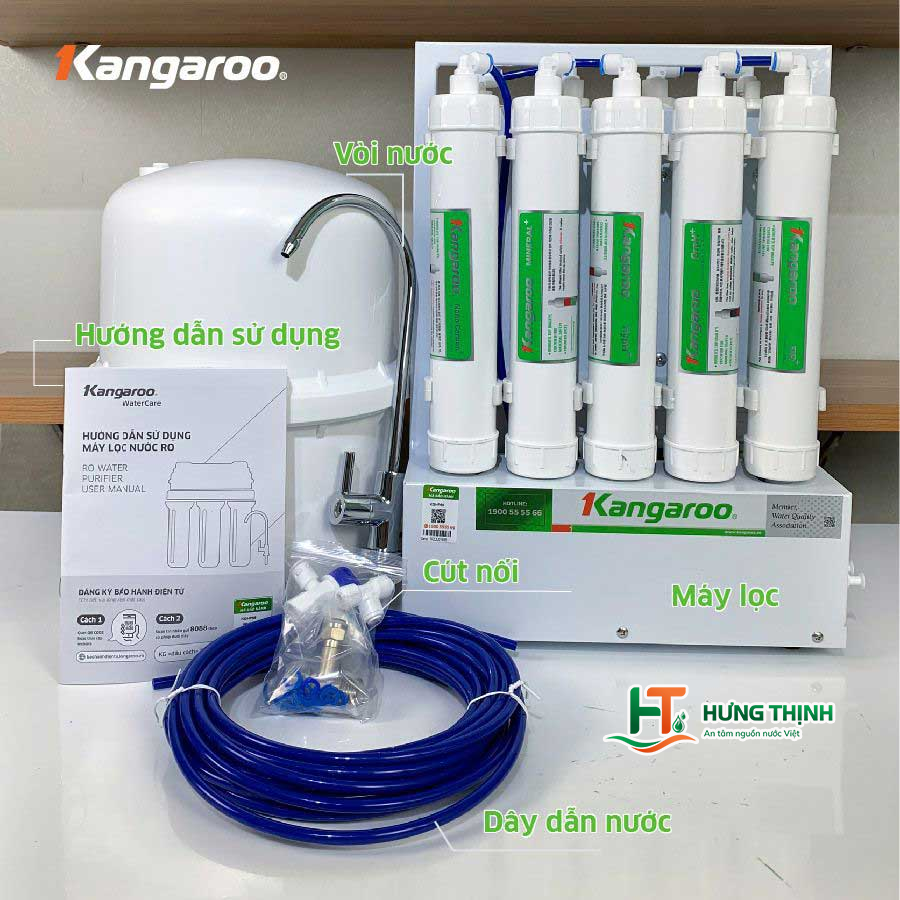 Hệ thống kết nối an toàn của máy lọc nước để gầm Kangaroo KGHP66
