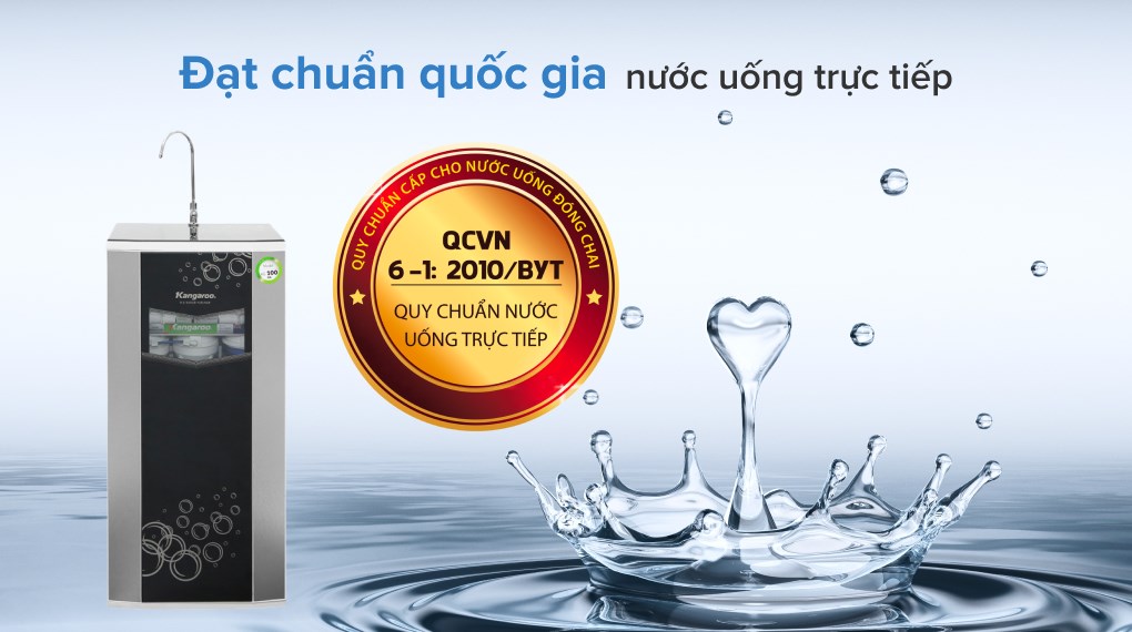 Máy lọc nước R.O Hydrogen Kangaroo VTU KG100HA 9 lõi đạt chuẩn quốc gia nước sạch 