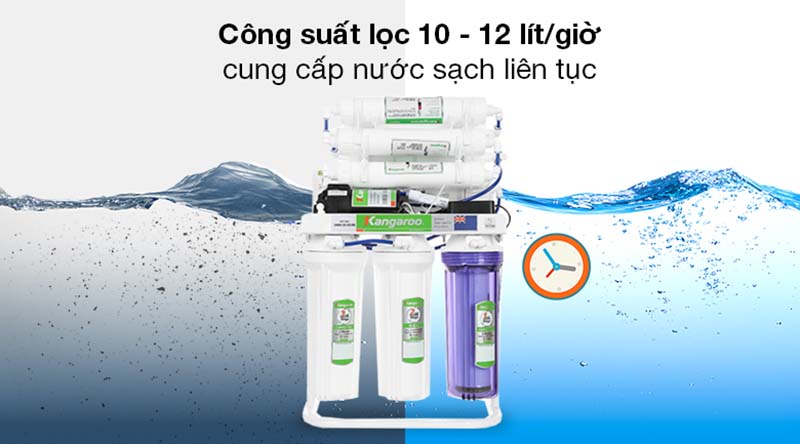 Máy lọc nước RO Hydrogen Kangaroo KGRP09HQ | Chính Hãng, Gía Rẻ