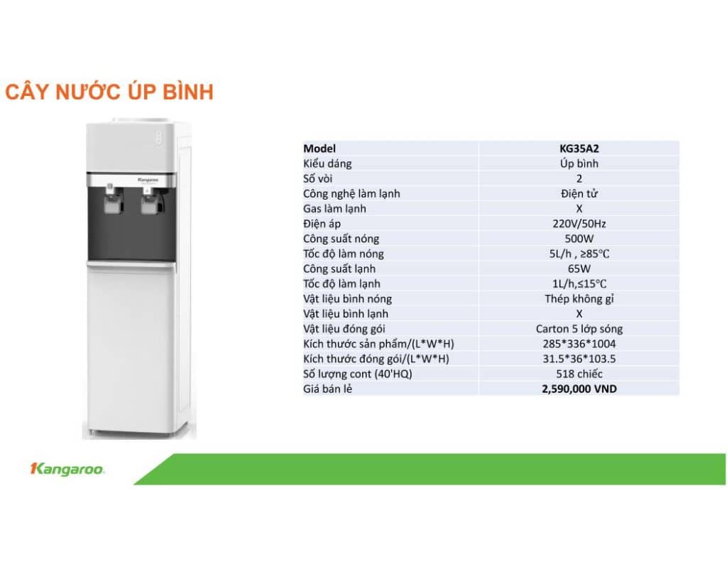 Cây nước nóng lạnh Kangaroo KG35A2
