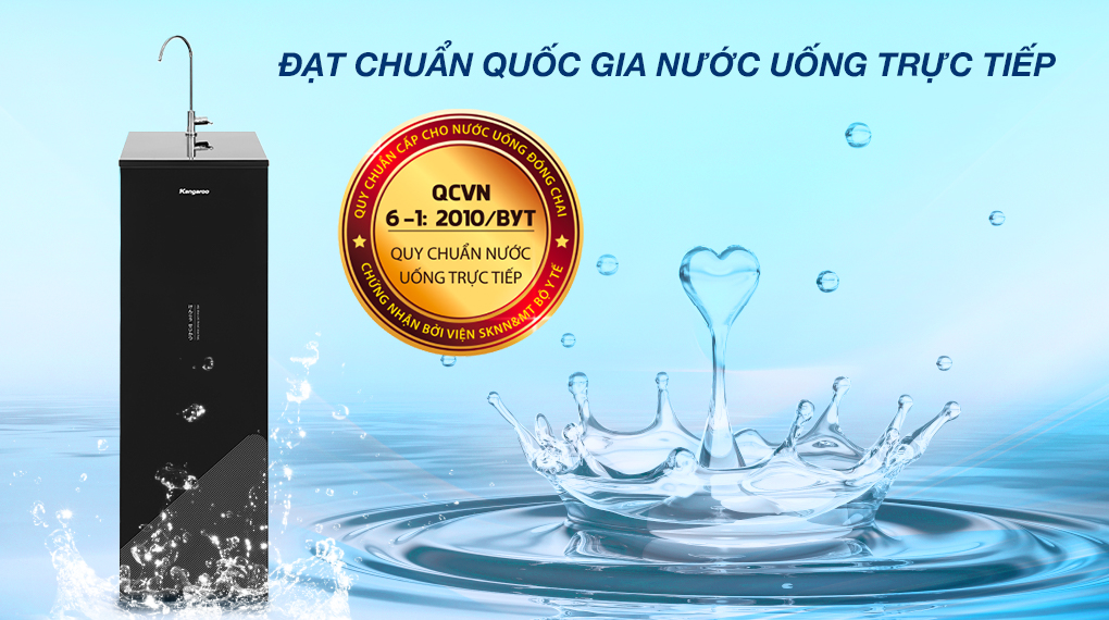 Máy lọc nước RO Kangaroo KG116I 10 lõi - Đạt chuẩn nước sạch quốc gia