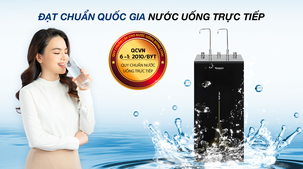 Máy lọc nước RO nóng nguội lạnh Kangaroo KG10A13 đạt chuẩn quốc gia nước uống trực tiếp 
