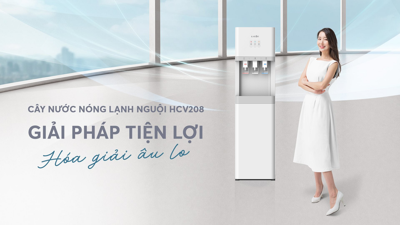 Cây nước nóng lạnh nguội Karofi HCV208