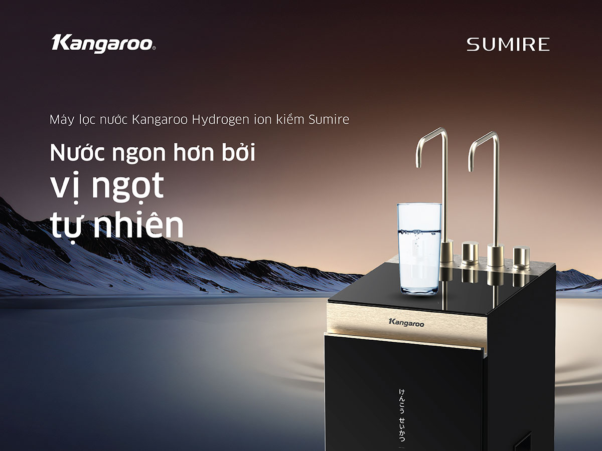 Nhật Bản sản xuất máy lọc nước ion kiềm hydrogen tại Nhà máy Kangaroo